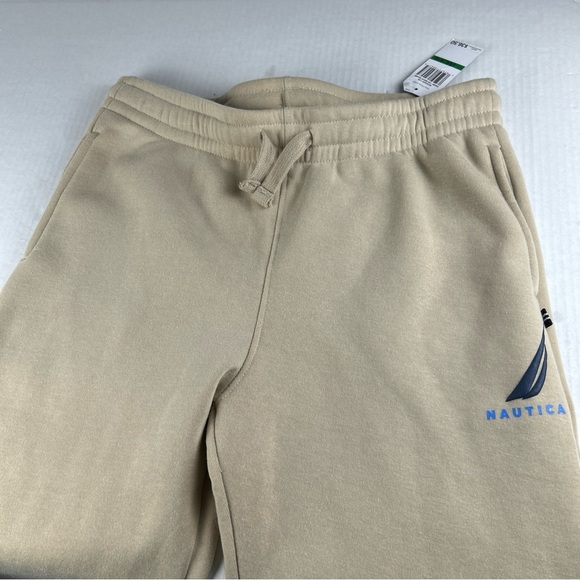 Nautica‎ Kids Tan Jogger Pants large 14/16 new with tags elastic waist pockets - Picture 1 of 10